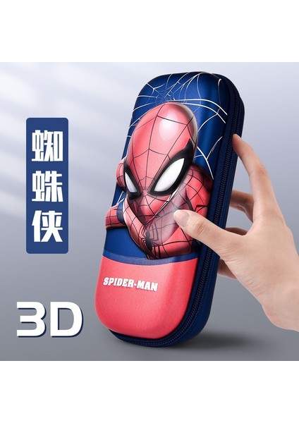 Yüksek Görünümlü ve Geniş Kapasiteli Öğrenci Çift Katmanlı Kırtasiye Çantası Spider-Man Erkek ve Çocuk Kırtasiye Kutusu (Yurt Dışından)