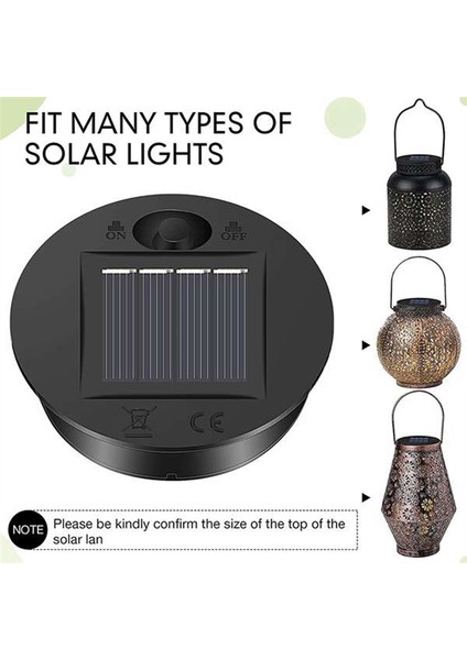 10 Adet Güneş Enerjili Işık Yedek Üst Güneş Enerjili Fener Parçaları Dış Mekan Için (Yurt Dışından) fiyatları