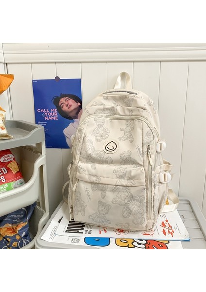 Büyük Kapasiteli Hafif Sırt Çantası Öğrenci Basit Lise Genç Sırt Çantası (Yurt Dışından)