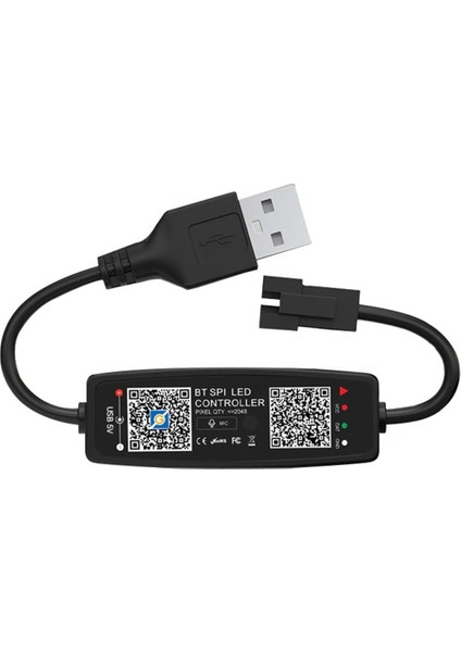 LED Bluetooth Müzik Kontrol Cihazı Piksel Işık Şeridi USB 5V (Yurt Dışından)