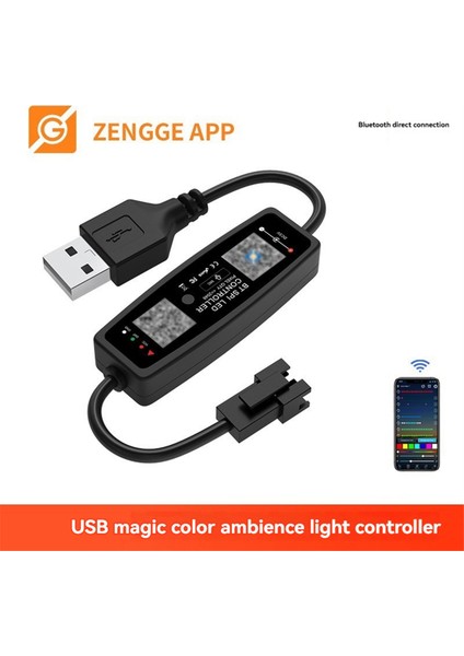 LED Bluetooth Müzik Kontrol Cihazı Piksel Işık Şeridi USB 5V (Yurt Dışından) modelleri