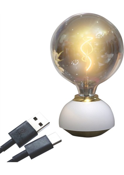 Cam LED Masa Lambası Dokunmatik Kısılabilir Masa Lambası Beyaz (Yurt Dışından)