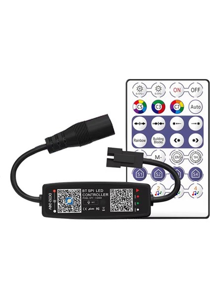 WS2812B Kontrol Cihazı Uzaktan Kumanda Müzik App Kontrolü Dc 12V-24V (Yurt Dışından) fırsatları