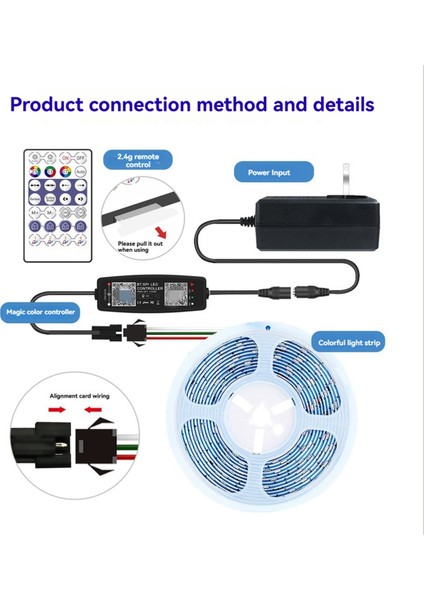 WS2812B Kontrol Cihazı Uzaktan Kumanda Müzik App Kontrolü Dc 12V-24V (Yurt Dışından) indirimleri
