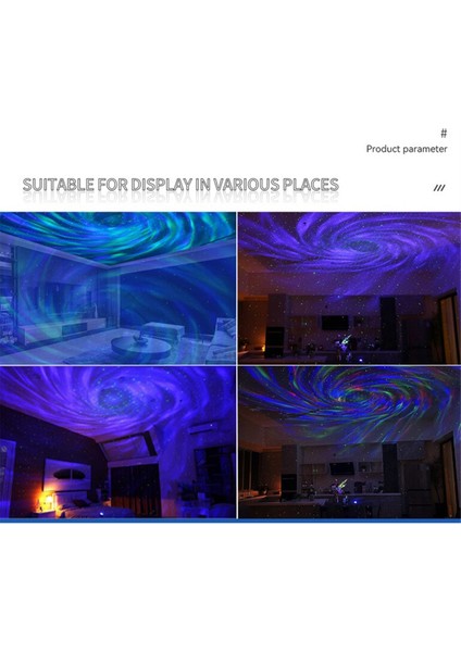 Dönen Kuzey Işığı Yıldızlı Işık Yolu Yıldızlı Projeksiyon Işığı (Yurt Dışından)