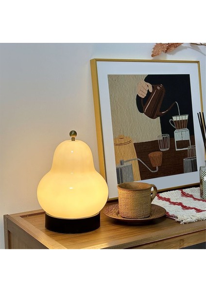 Fransız Krem Armut Masa Lambası Başucu Minimalist Oturma Odası Sarı (Yurt Dışından) modelleri