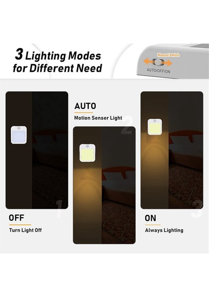 Hareket Sensörlü LED Gece Lambası Lambaları Akıllı LED Gece Lambası Ab Fişi (Yurt Dışından) fiyatları