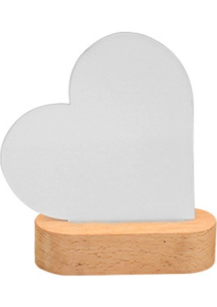 Süblimasyon LED Akrilik Fotoğraf Çerçeveleri Gece Işıkları Kalp (Yurt Dışından)