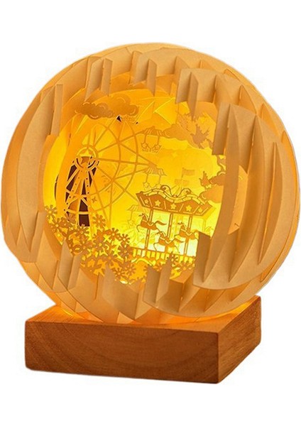 Oymalı Lamba Yaratıcı Üç Boyutlu Hediye Romantik Gece Lambası A (Yurt Dışından)