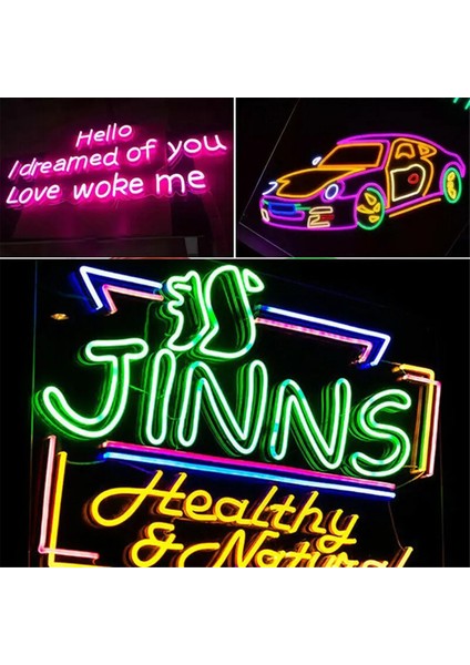 Ab Fişi Akıllı LED Neon Işık Şeridi Seti 2m Işık Şeridi (Yurt Dışından)