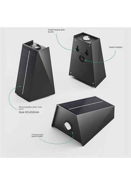 Güneş Enerjili Duvar Lambası Açık Hava Yukarı-Aşağı Aydınlatma Bahçe Için LED Lamba 3 Işık (Yurt Dışından) indirimleri