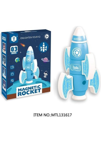 Çocuk Eğitici Manyetik Montaj Roketi (Yurt Dışından)