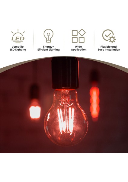 3V Ultra Ince LED Esnek Filament 60MM Retro Ampul Parçaları Kırmızı Işık (Yurt Dışından) indirimleri