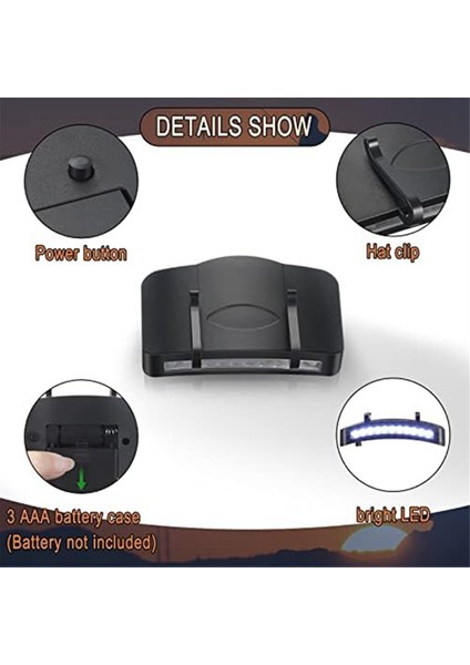 Şapka Lambası Klipsli Döner Işık Lambası Eller Serbest El Feneri (Yurt Dışından) fiyatları