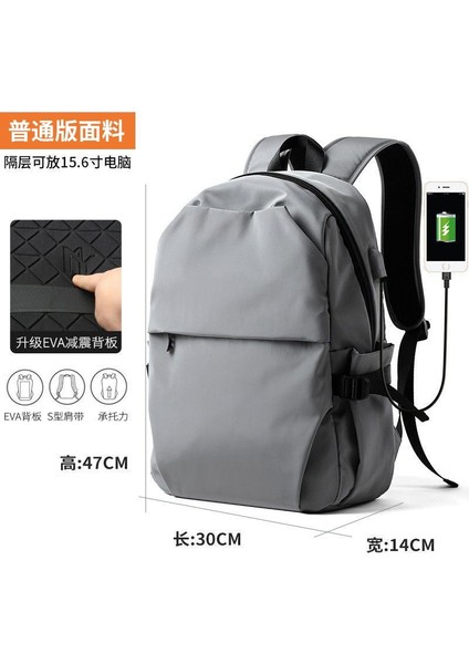 Sırt Çantası Erkek Sırt Çantası Rahat Seyahat Çantası Su Geçirmez Işe Gidiş Bilgisayar Çantası (Yurt Dışından)