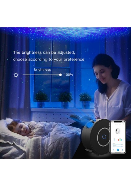 Wifi Tuya Projektör Galaxy Nebula Gece Lambası Renkli (Yurt Dışından)