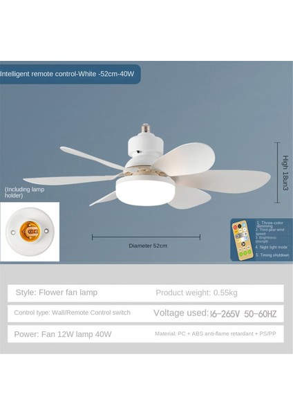 Tavan Vantilatörü Işıkları Yuvarlak Vantilatör Işıkları 30W (Yurt Dışından) indirimleri