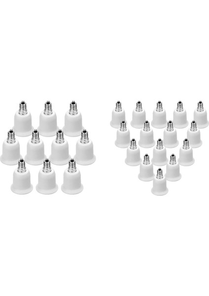 25 Paket E12'DEN E26'YA Adaptör E12 Işık Soketi Orta Taban (Yurt Dışından)