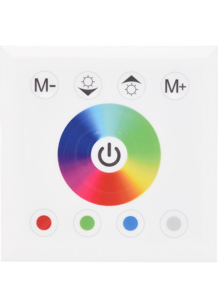 DC12V-24V Rgb Rgbw Duvara Monte Dokunmatik Panel Kontrol Cihazı Beyaz (Yurt Dışından)