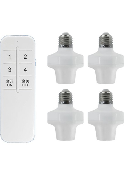 E27 Kablosuz Uzaktan Kumanda Işık Lambası Tutucu Akıllı Ampul Adaptörü (Yurt Dışından)