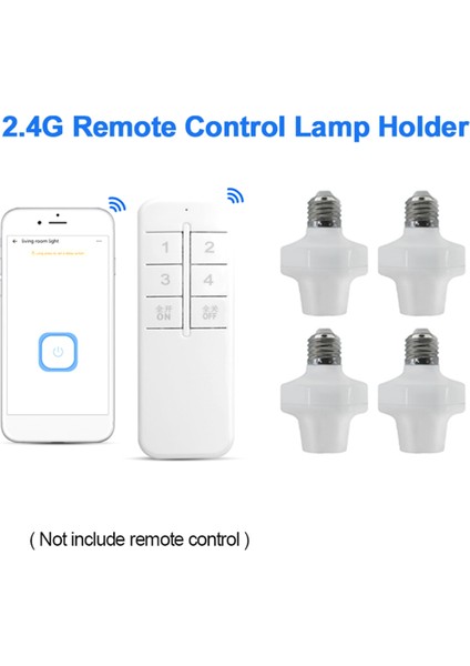E27 Kablosuz Uzaktan Kumanda Işık Lambası Tutucu Akıllı Ampul Adaptörü (Yurt Dışından) fiyatları