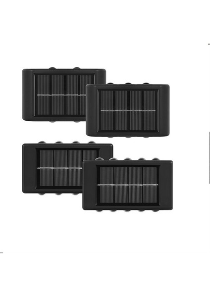 4 Paket Güneş Enerjili Duvar Lambası Açık Su Geçirmez LED Güneş Enerjili Lamba B (Yurt Dışından)