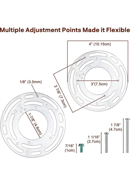 2 Paket Aydınlatma Armatürü Montaj Braketleri Tavan Aydınlatma Montaj Plakası (Yurt Dışından) fiyatları