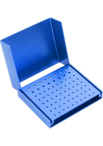 76 Delik Burs Tutucu Düzenleyici Sterilizatör Kutusu Otoklav Kutusu Mavi (Yurt Dışından)