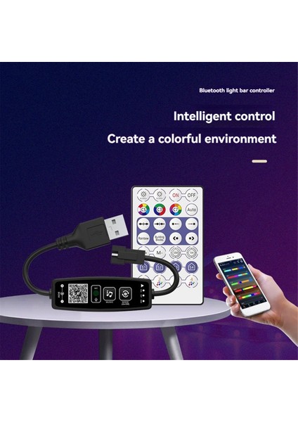 LED Kontrol Cihazı Bluetooth Müzik 28 Tuşlu Uzaktan Kumanda USB 5V (Yurt Dışından) fırsatları