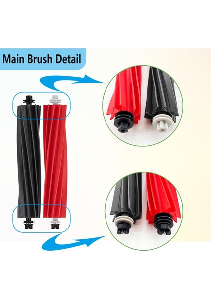 Roborock Q5 Pro Serisi Için Robot Vakum Temizleyici Aksesuarları Kiti - Çift Silindir Fırçası, Yan Fırçalar ve Filtreler Içerir (Yurt Dışından) modelleri