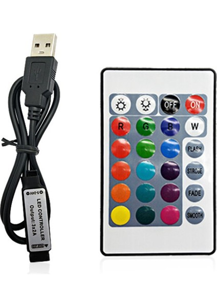 Rgb Kontrol Cihazı DC5V USB 5V 24 Tuş Rf Uzaktan Kablosuz Kontrol Cihazı (Yurt Dışından) indirimleri