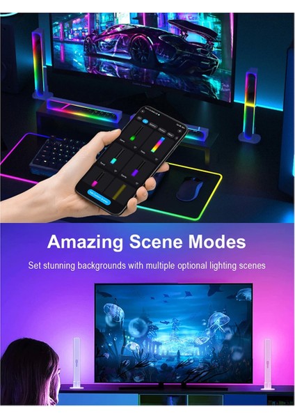 Adet Ambiyans LED Rgb Işık Akıllı App Kontrol Atmosfer Işığı (Yurt Dışından) modelleri