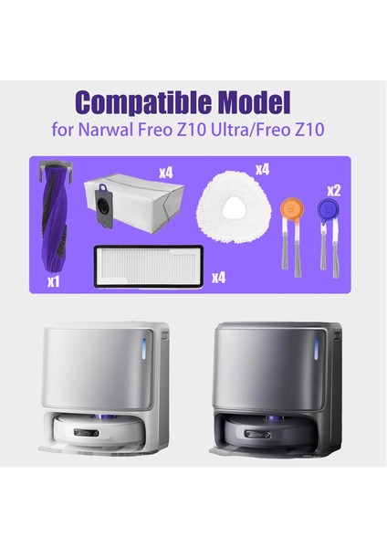 Narwal Freo Z10 Ultra/freo Z10 Ana Fırça Için 17'li Paket (Yurt Dışından) fırsatları