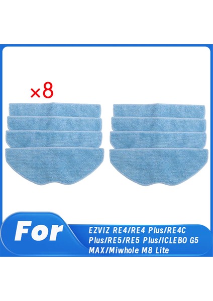 Ezvız Re4/re4 PLUS/RE4C Plus/re5/re5 Plus Için 8 Parça Temizleme Bezi (Yurt Dışından)