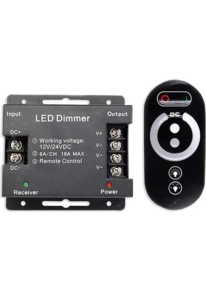 Kontrolör Dimmer 12V 24V Rf Kablosuz Dokunmatik Uzaktan Kumanda ile (Yurt Dışından)