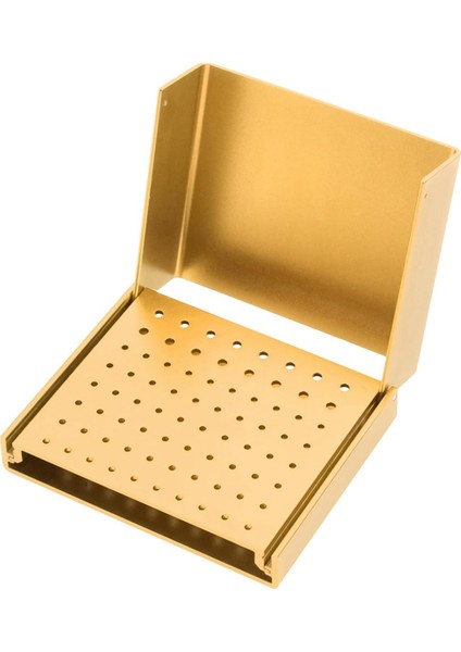 76 Delik Burs Tutucu Düzenleyici Sterilizatör Kutusu Otoklav Kutusu Altın (Yurt Dışından)