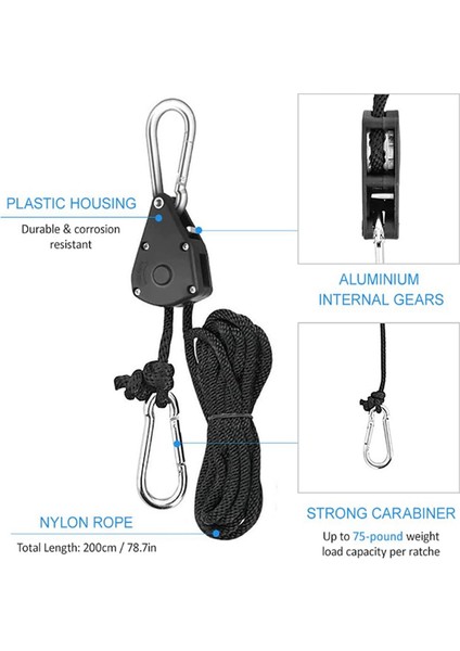 4 Adet 18 Inç Ağır Hizmet Tipi Halat Askılı Çıtçıtlı Büyüme Işığı Armatürleri (Yurt Dışından) fırsatları