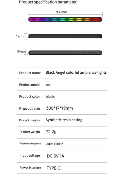 Yeni Çift Sıra 64-Bit Pikap Işığı Ses Atmosfer Işığı (Yurt Dışından)
