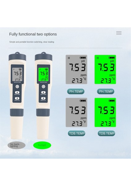 3'ü 1 Arada Su Kalitesi Test Kalemi Tdsphtemp Ph Ölçer Çok Parametreli (Yurt Dışından) fiyatları
