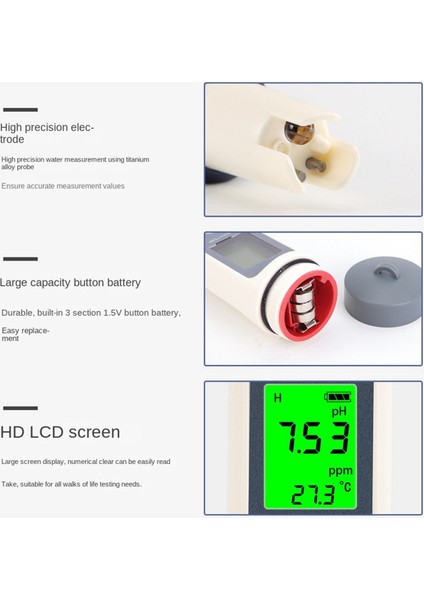 3'ü 1 Arada Su Kalitesi Test Kalemi Tdsphtemp Ph Ölçer Çok Parametreli (Yurt Dışından) fırsatları