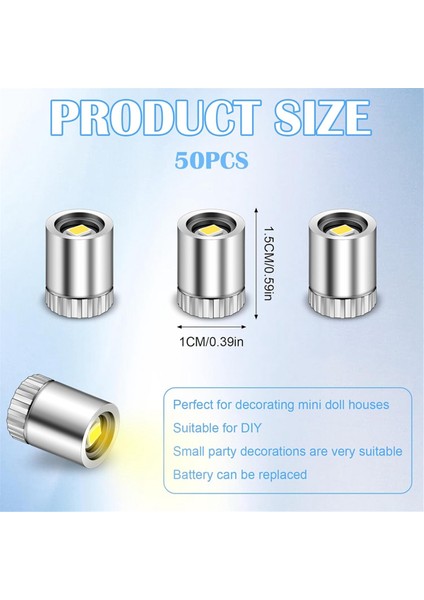 50 Adet Minyatür LED Işıklar Mini Elektrikli Işıklar (Yurt Dışından) fiyatları