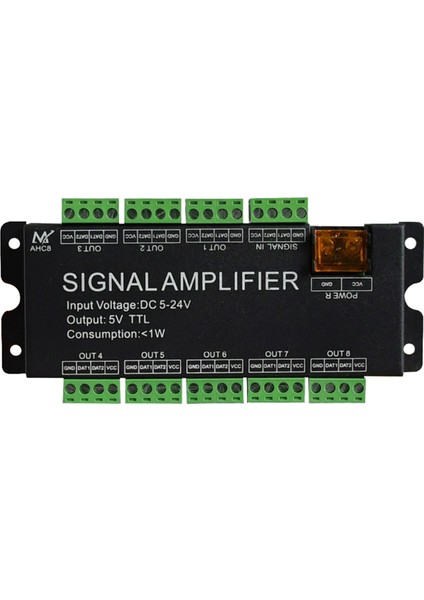 8ch LED Şerit Sinyal Amplifikatörü WS2812 5V Spı Ttl Sinyal Çıkışı (Yurt Dışından)
