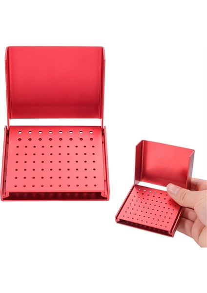 76 Delik Burs Tutucu Düzenleyici Sterilizatör Kutusu Otoklav Kutusu Kırmızı (Yurt Dışından) fiyatları
