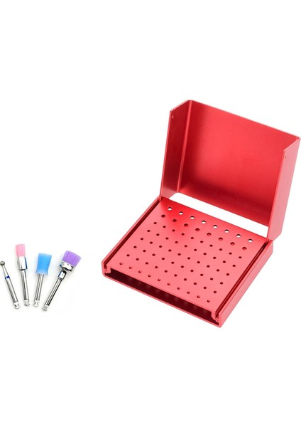 76 Delik Burs Tutucu Düzenleyici Sterilizatör Kutusu Otoklav Kutusu Kırmızı (Yurt Dışından) fırsatları