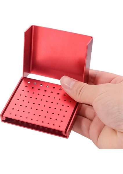 76 Delik Burs Tutucu Düzenleyici Sterilizatör Kutusu Otoklav Kutusu Kırmızı (Yurt Dışından) indirimleri