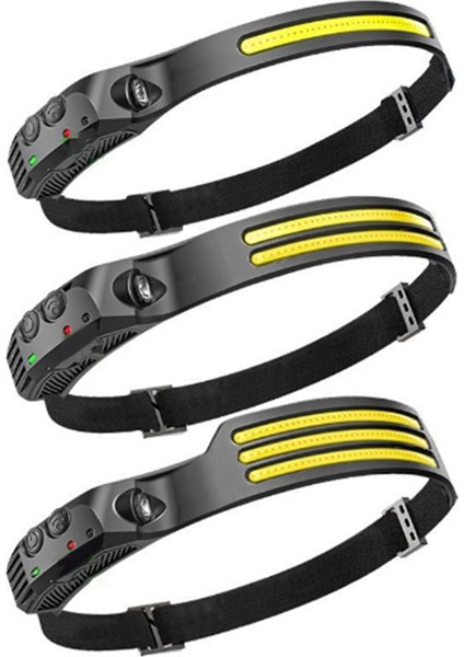 3 Adet Silikon Kafa Lambası Taşınabilir - Monteli Çalışma Lambası (Yurt Dışından)