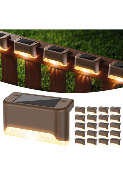 Güneş Enerjili Güverte Işığı Su Geçirmez LED Güneş Enerjili Dış Mekan Basamak Işığı 20 Adet (Yurt Dışından) fiyatları