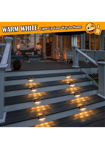 Güneş Enerjili Güverte Işığı Su Geçirmez LED Güneş Enerjili Dış Mekan Basamak Işığı 20 Adet (Yurt Dışından) modelleri
