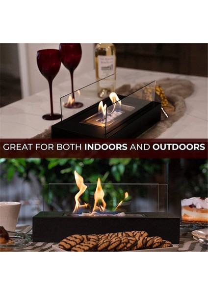 Alkol Şömine Işığı Dikdörtgen Paslanmaz Çelik Cam (Yurt Dışından) fırsatları