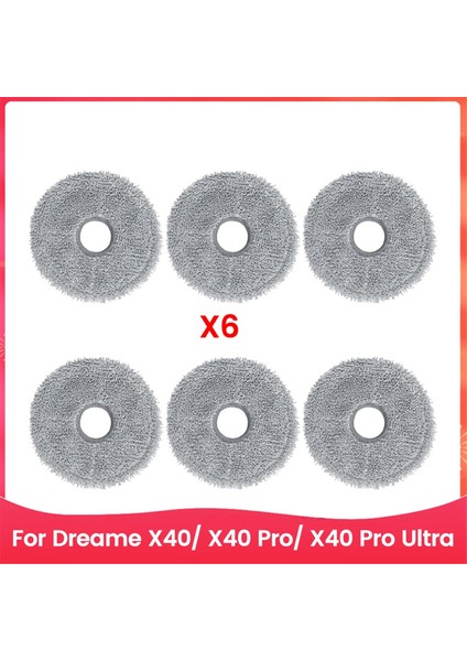 Dreame X40/ X40 Pro/ X40 Pro Ultra Sweeper Robot Aksesuarları Yedek Parça Vakum Paspas Bezi Için 6 Adet Paspas Ped (Yurt Dışından)